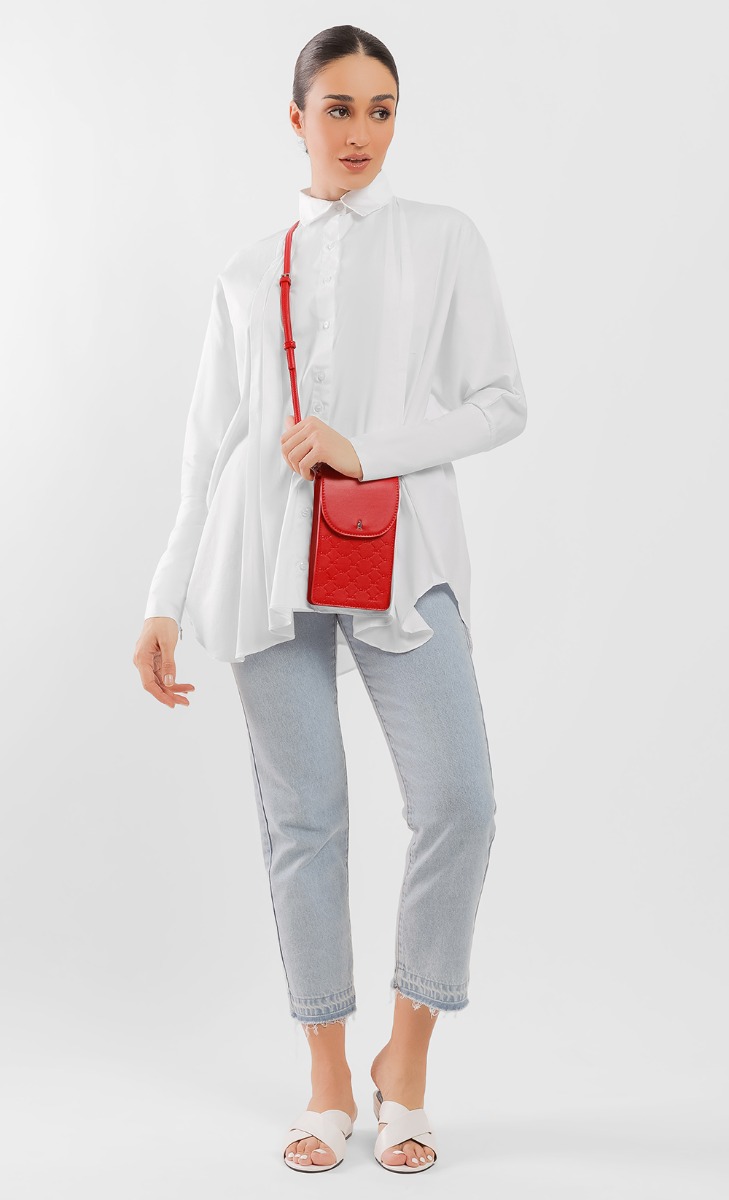 dUCk Monogram Celly Bag in Strawberry image 2