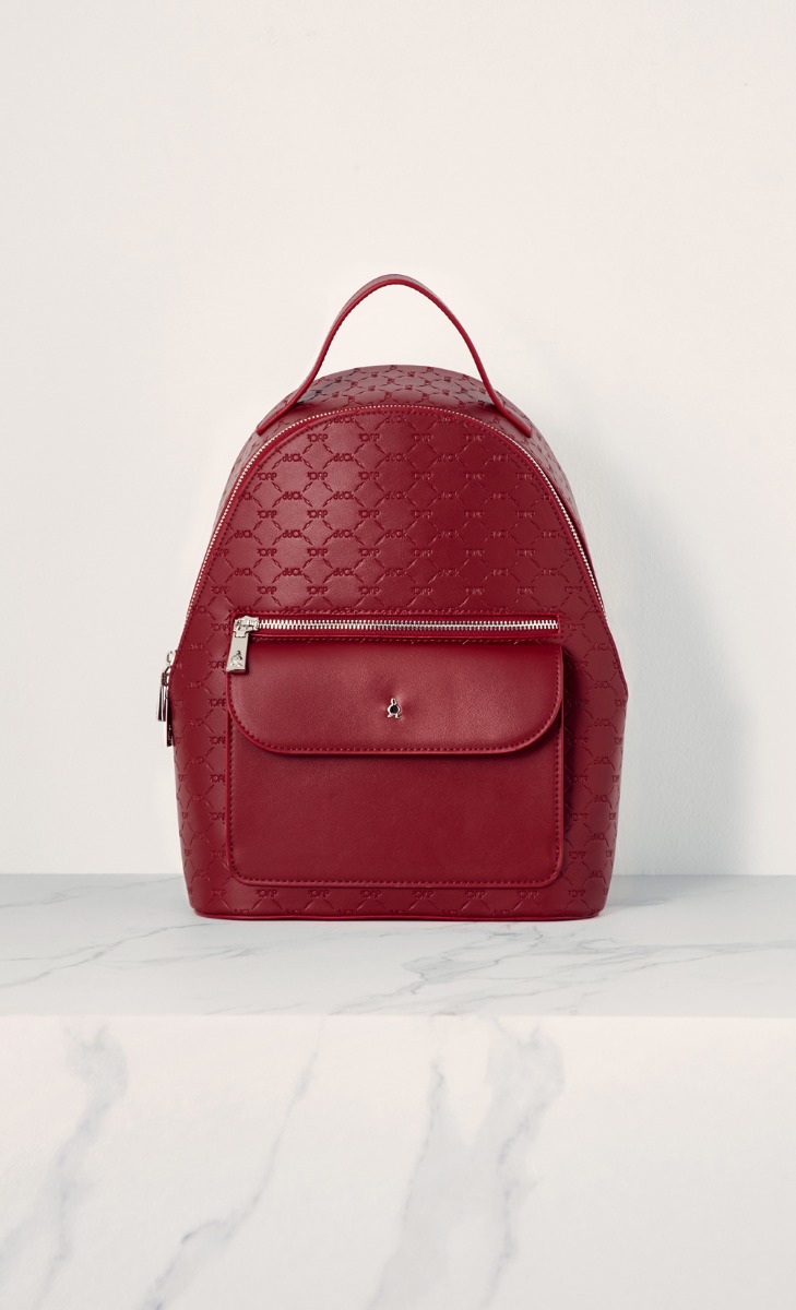 dUCk Monogram Backpack - Red Ruby