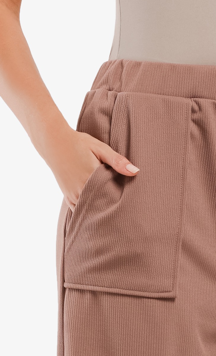 Ribbed Pants in Brown image 2