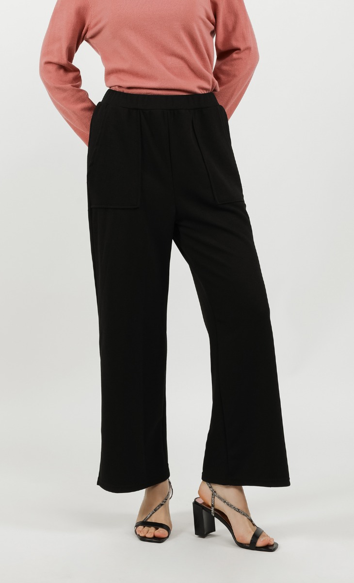 Ribbed Pants in Black