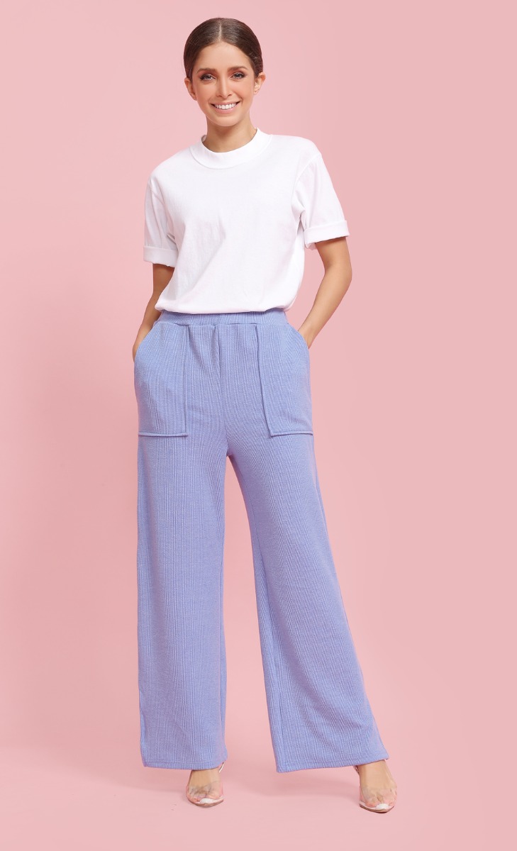 Ribbed Pants in Blue image 2