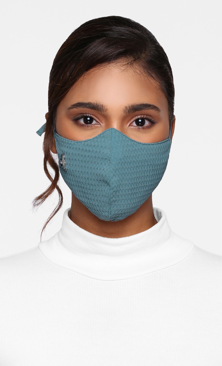 Textured Face Mask (Tie-back) in Ripple image 2