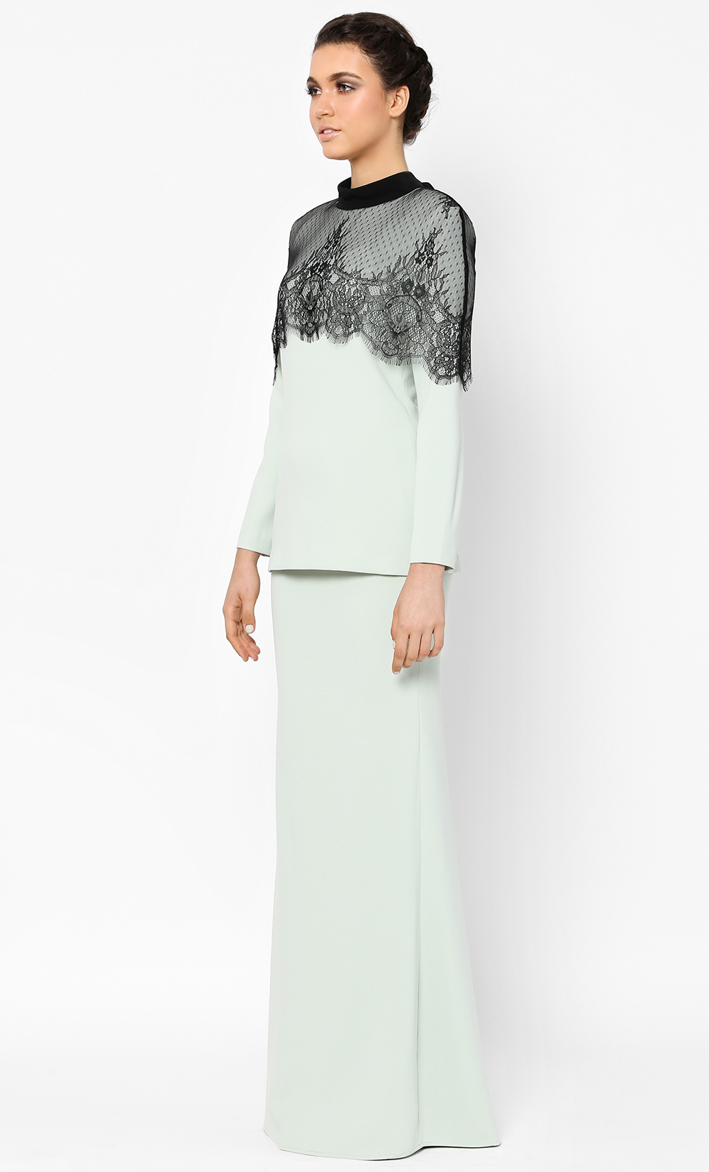 Adele Kurung Set in Mint Green FashionValet