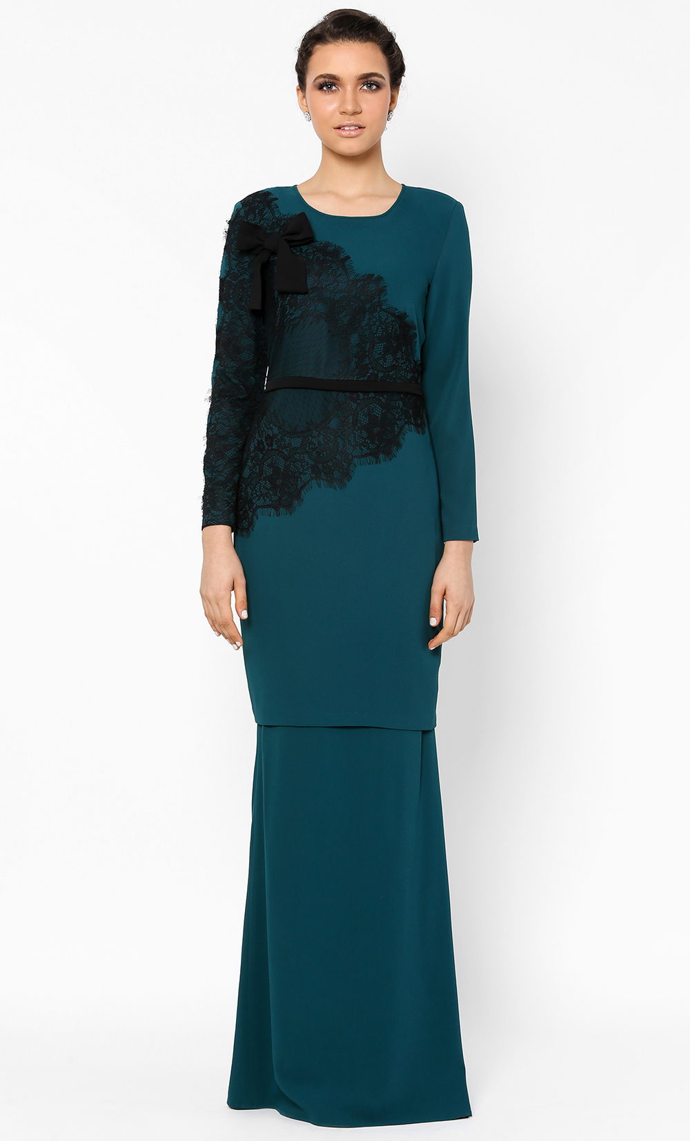 Renee Kurung Set in Dark Turquoise FashionValet