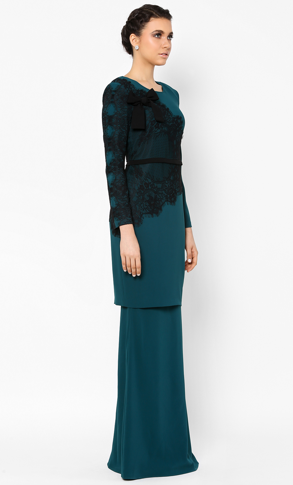 Renee Kurung Set in Dark Turquoise FashionValet