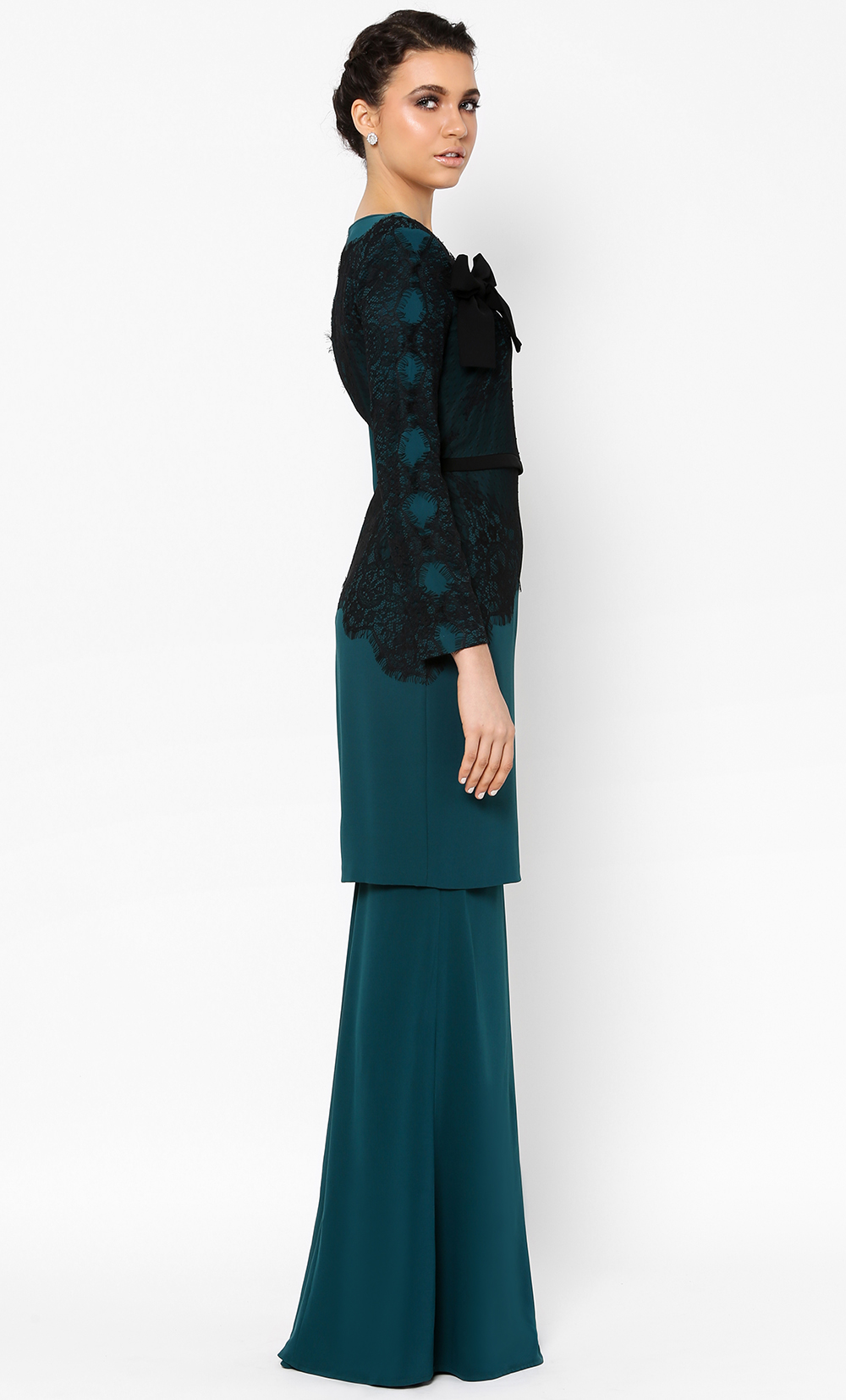 Renee Kurung Set in Dark Turquoise FashionValet