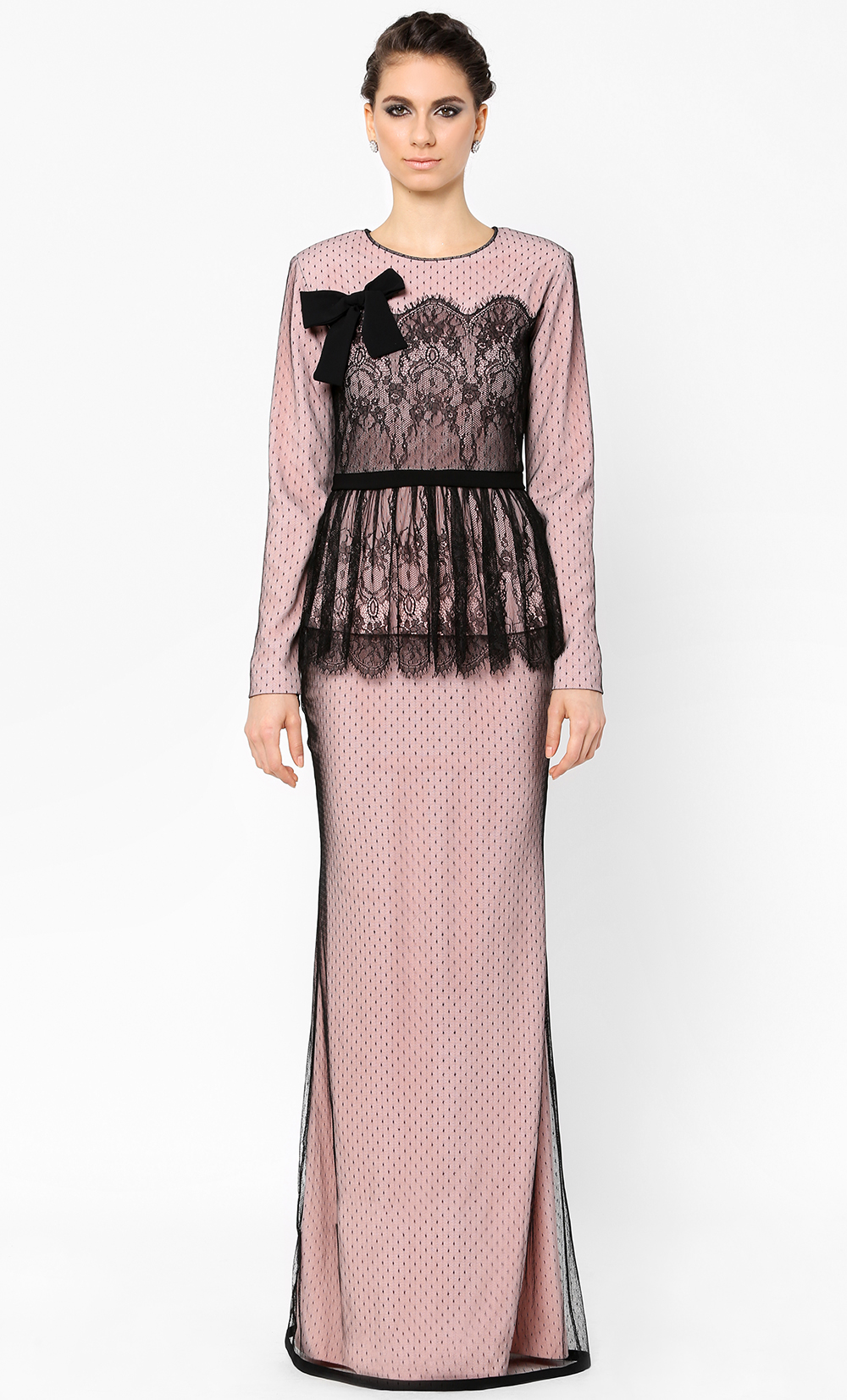 Lorraine Kurung Set in Pink FashionValet