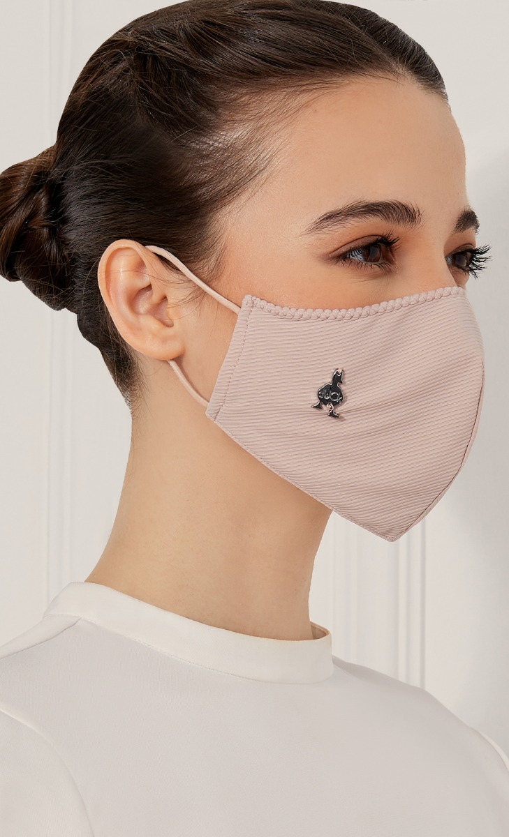 Textured Jersey Face Mask (Ear-loop) with nanotechnology in Rose Blush