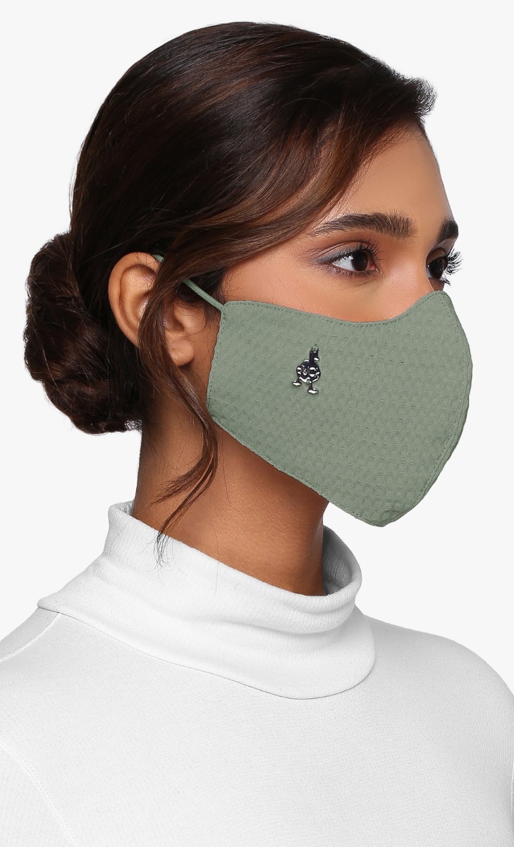 Textured Face Mask (Ear-loop) in Rosemary