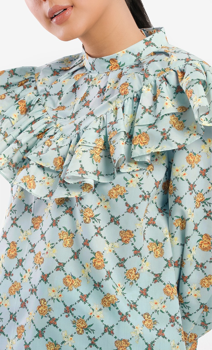 The August Edit Ruffle Top - Summer Sorbet image 2