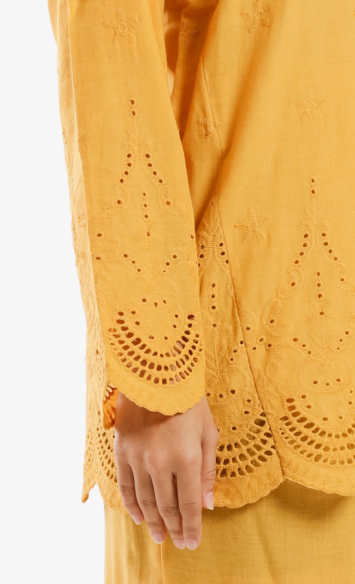 Saadah Kurung Set in Yellow image 2