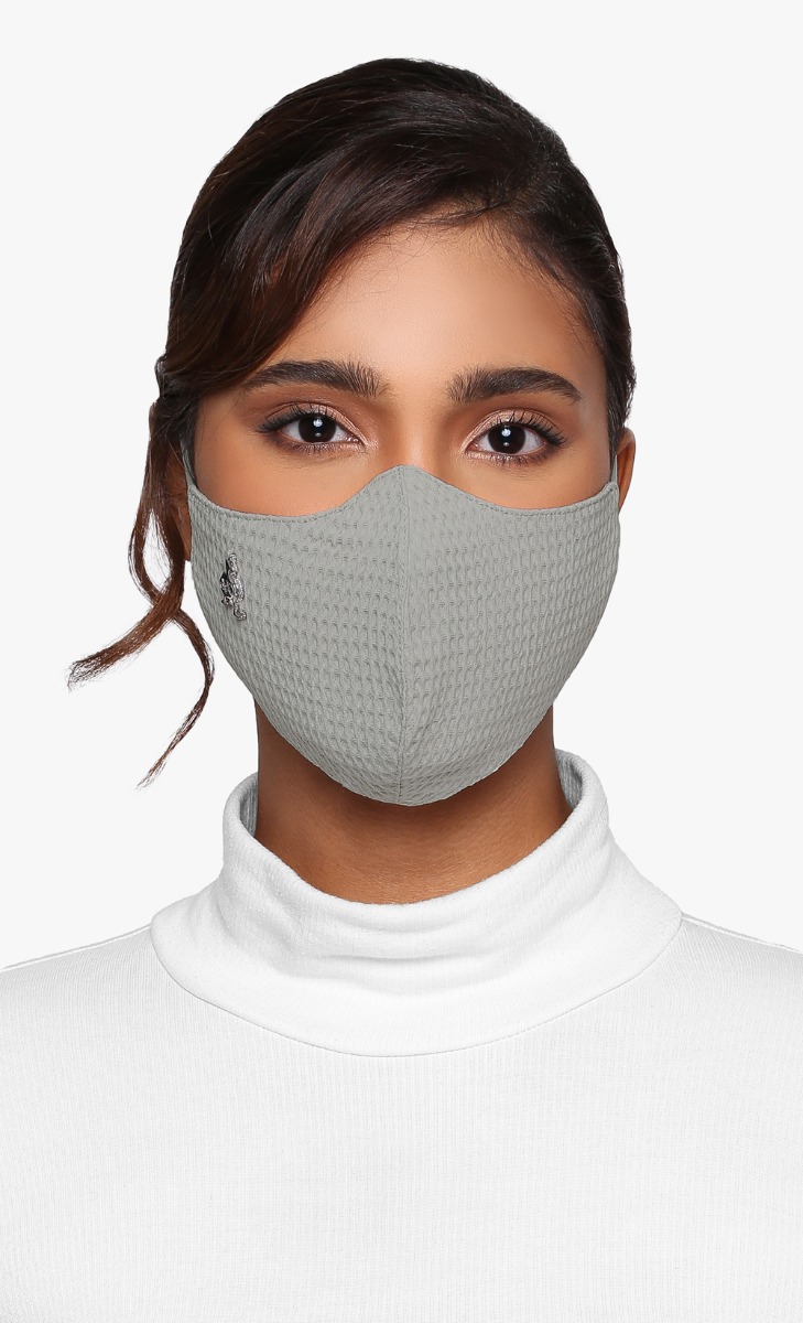 Textured Face Mask (Ear-loop) in Salted image 2