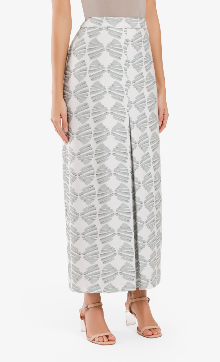 Seashells A-Line Skirt in Dusty Green image 2