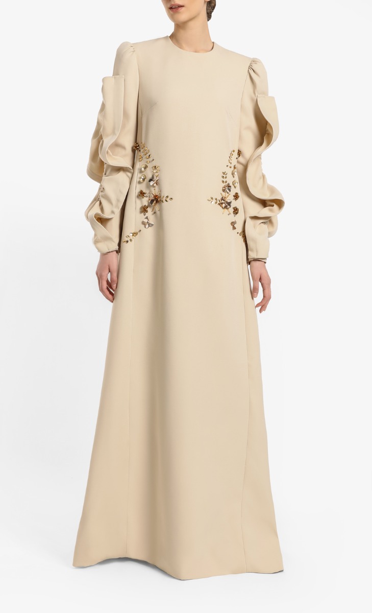 Sibu Dress in Plain Light Nude