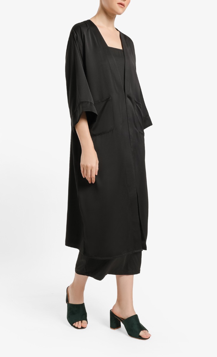 CLEO Kimono Dress in Black