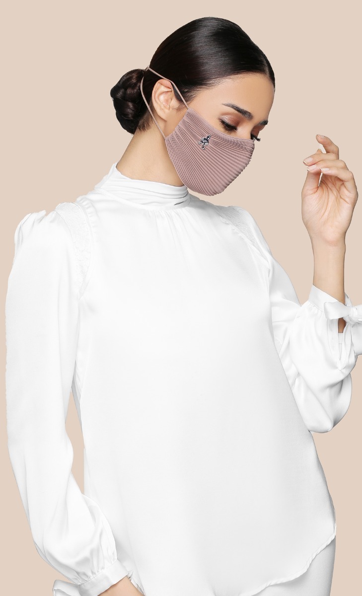 Pleats Face Mask (Head-loop) in Softshell