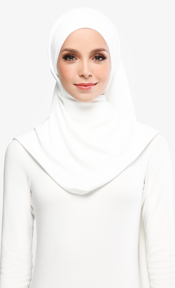 Sofya Half Moon Scarf In White
