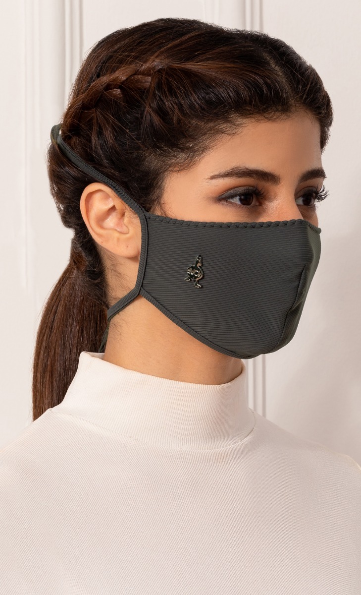 Textured Jersey Face Mask (Tie-back) with nanotechnology in Steelheart