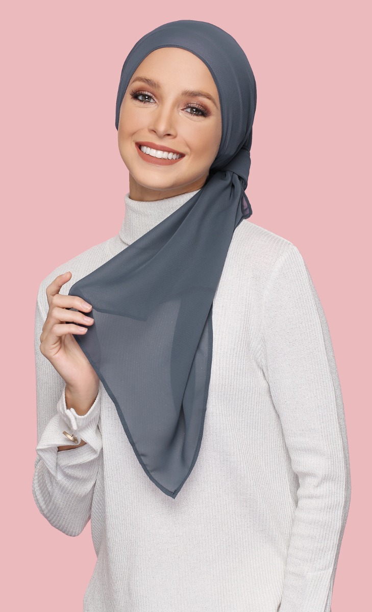 Geneva Georgette Chiffon Hijab in Stellar