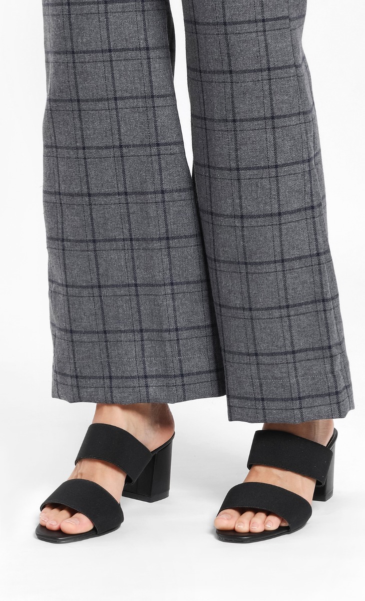 Miss Suri Plain Open Toe Heels in Black image 2