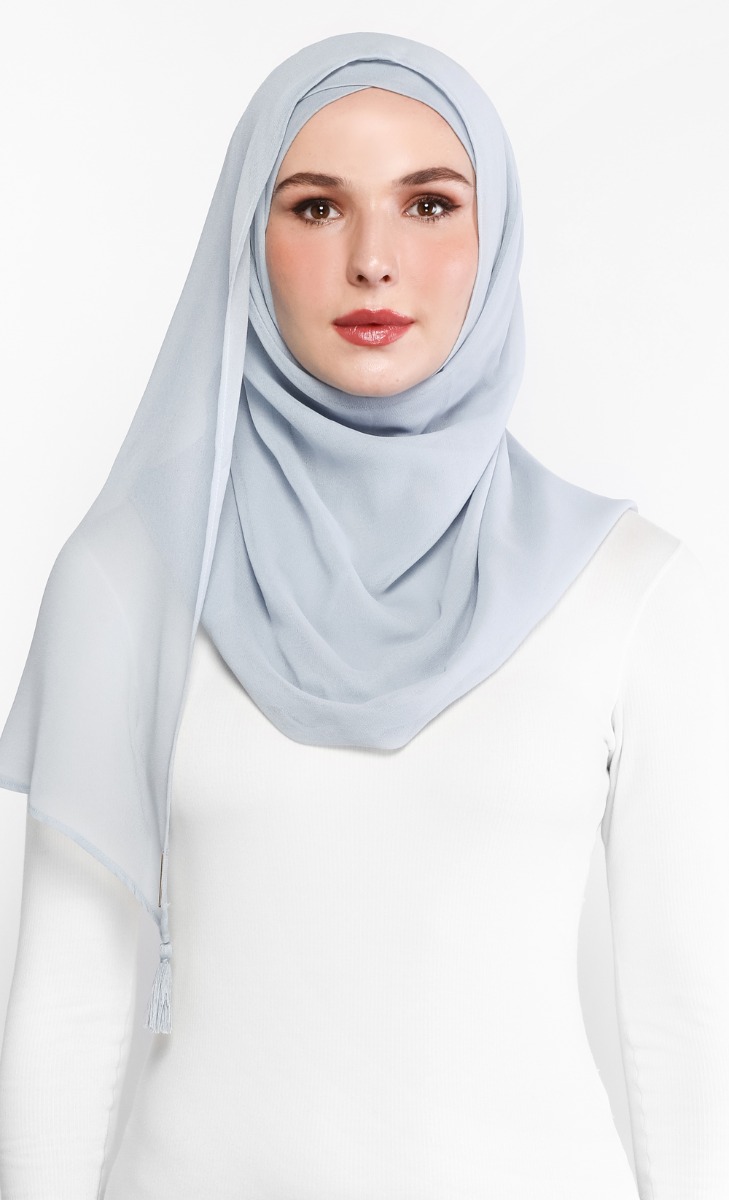 Taj Plain Scarf In Celestial Blue