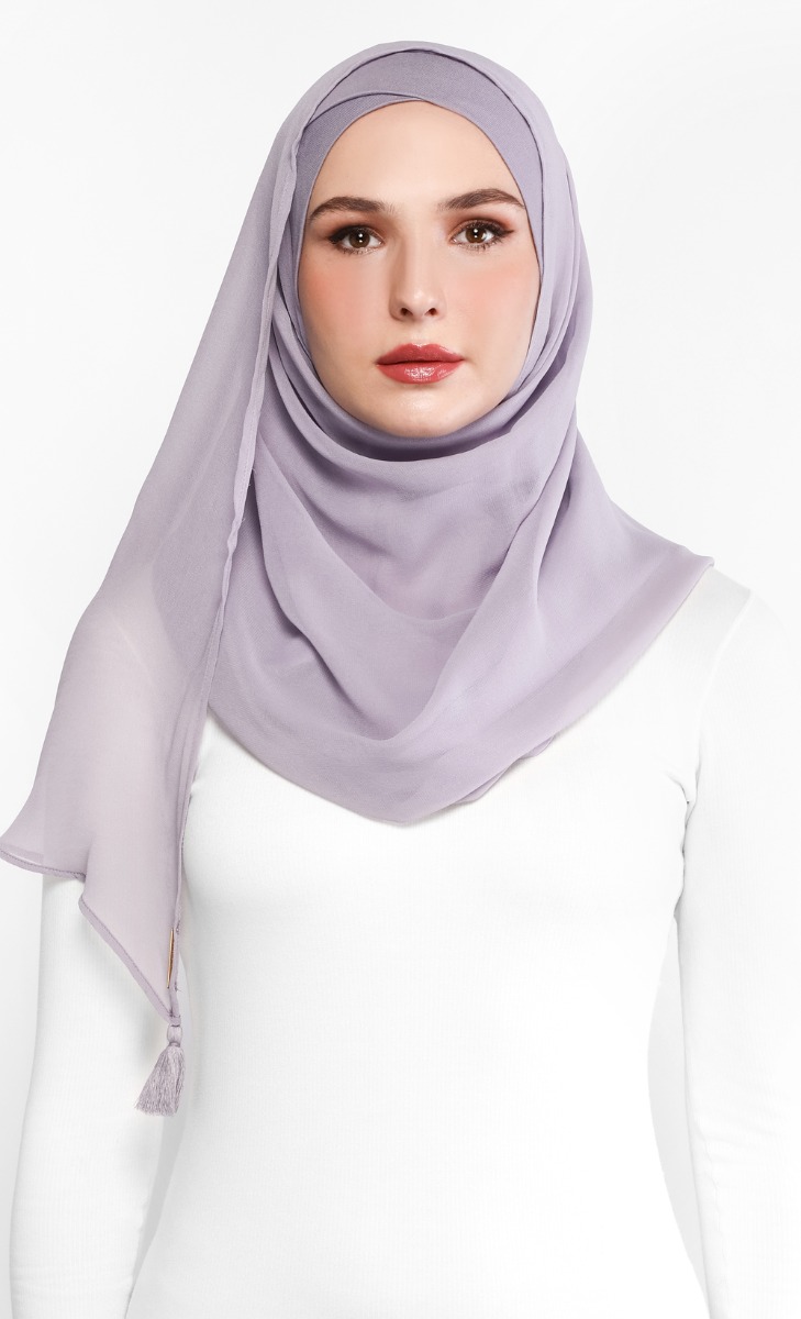 Taj Plain Scarf In Lavender Aura