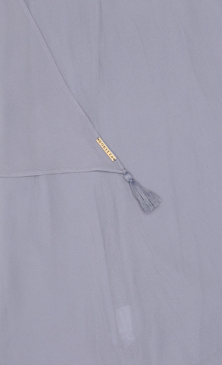 Taj Plain Scarf In Lilac Gray image 2