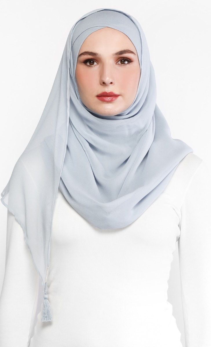 Taj Maxi Plain Scarf In Celestial Blue