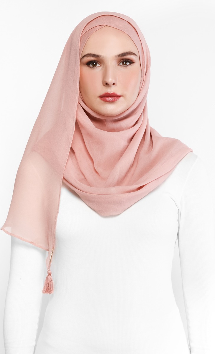 Taj Maxi Plain Scarf In Pale Mauve