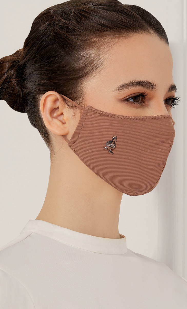 Textured Jersey Face Mask (Ear-loop) with nanotechnology in Terraccota