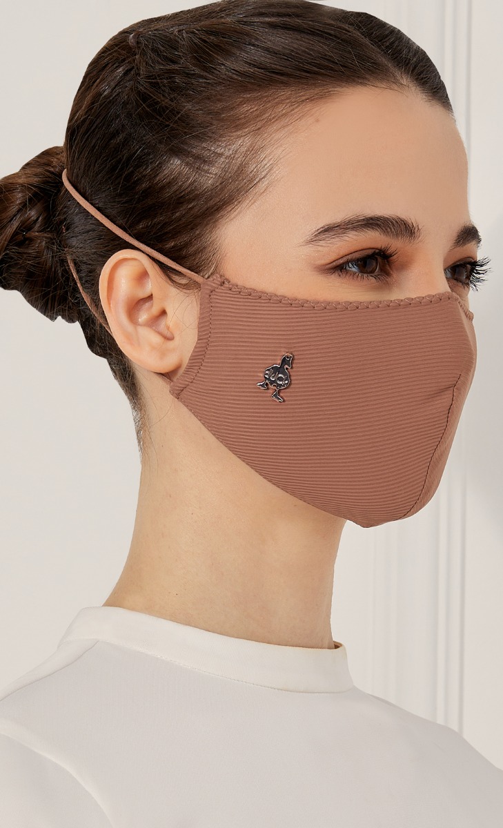 Textured Jersey Face Mask (Head-loop) with nanotechnology in Terraccota