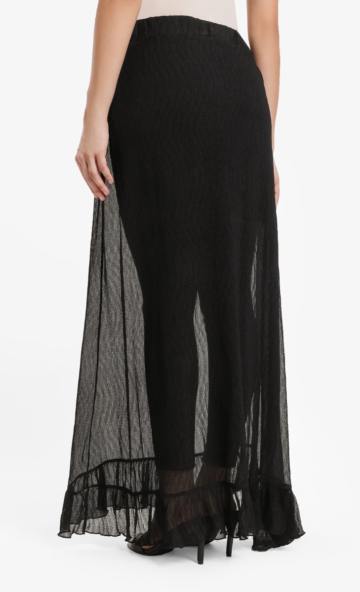 Textured Inner Skirt In Black | FashionValet