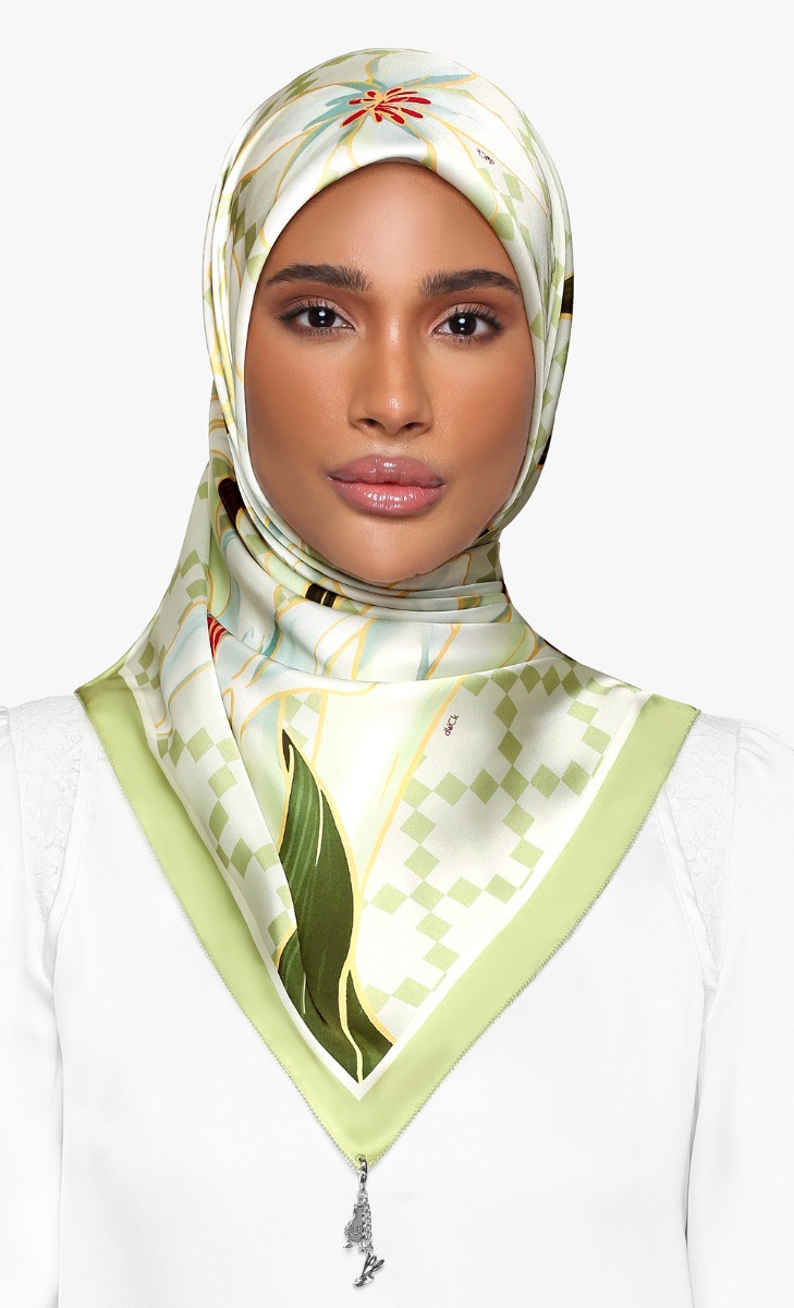 The Blooming dUCk - Tuberose Square Scarf in Together