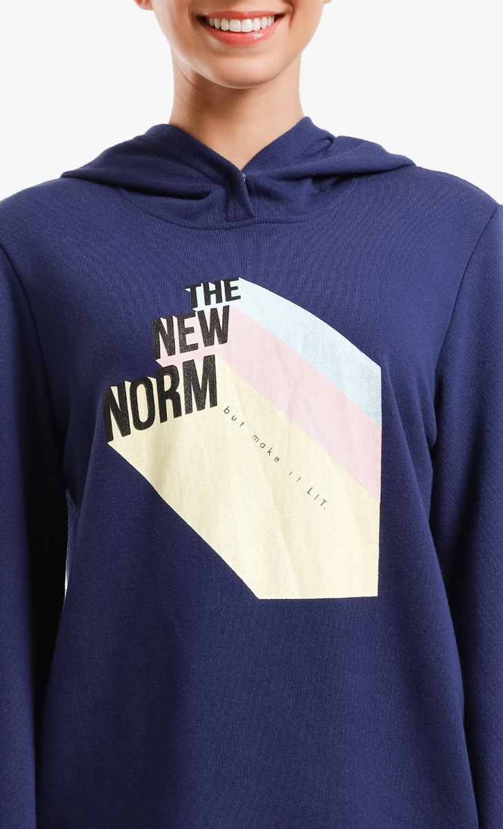 THE NEW NORM Signature Hoodie in Navy image 2