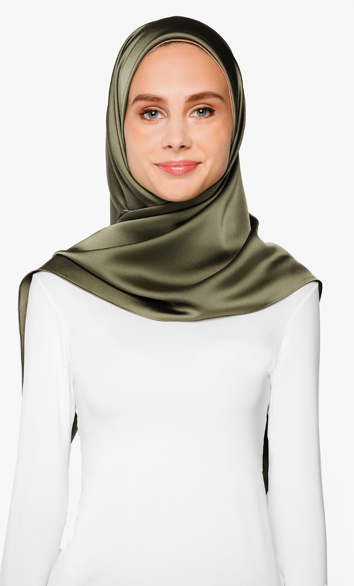 Asna Basic Square Scarf in Wasabi