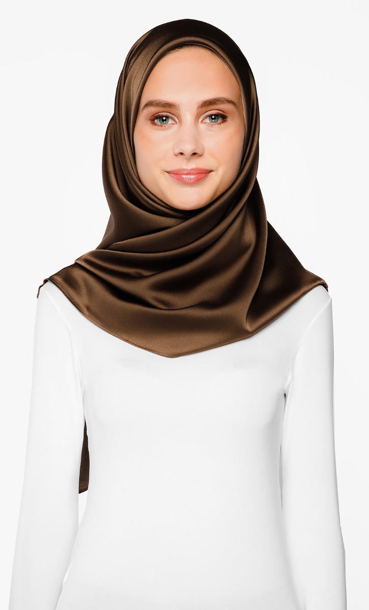 Asna Basic Square Scarf in Tawny