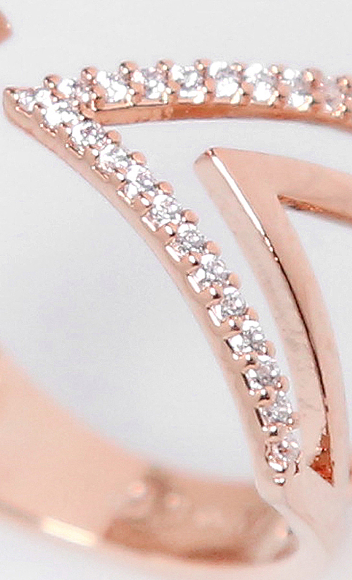Aztec Pave Rose Gold Ring image 2