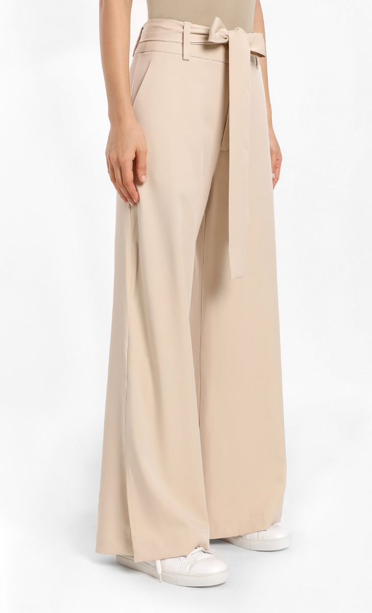 Wide Leg Pants In Brown image 2